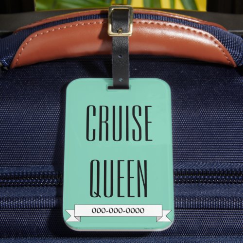 Funny Cruising Cruise Queen Luggage Tag