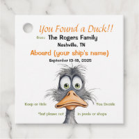 Funny Cruising Duck Tag