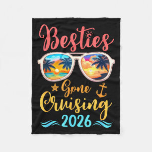Funny Cruising Friends Squad 2026 Ies Gone Cruisin Fleece Blanket
