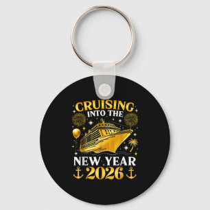 Funny Cruising Into 2026 New Year Matching Family  Keychain