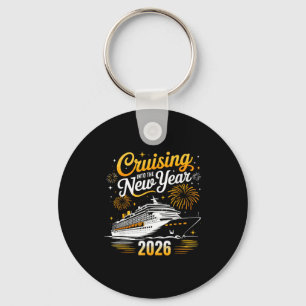 Funny Cruising Into 2026 New Year Matching Family  Keychain