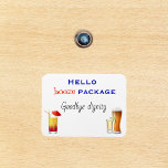 Funny Cruse Door Stateroom Magnet Booze Cocktail<br><div class="desc">This design was created though digital art. It may be personalized in the area provide or customizing by choosing the click to customize further option and changing the name, initials or words. You may also change the text color and style or delete the text for an image only design. Contact...</div>