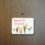 Funny Cruse Door Stateroom Magnet Drinks Cocktails<br><div class="desc">This design was created though digital art. It may be personalized in the area provide or customizing by choosing the click to customize further option and changing the name, initials or words. You may also change the text color and style or delete the text for an image only design. Contact...</div>