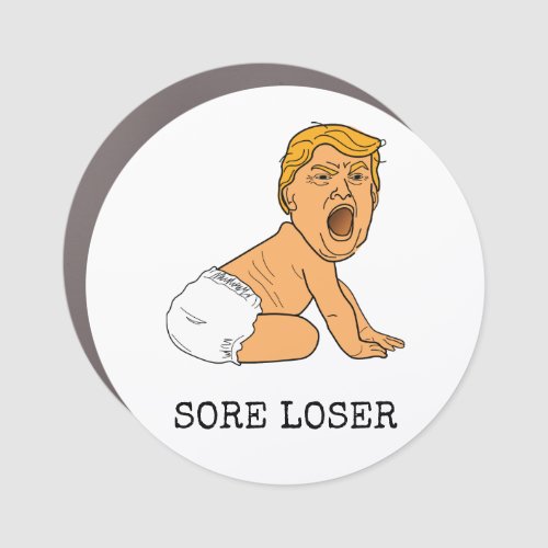 Funny Crying Donald Trump Sore Loser Car Magnet