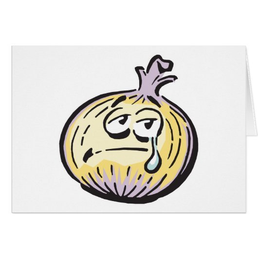 funny crying onion cards (Front Horizontal)