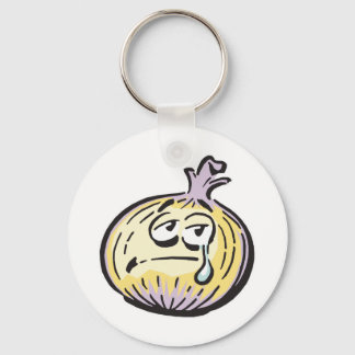 funny crying onion keychain