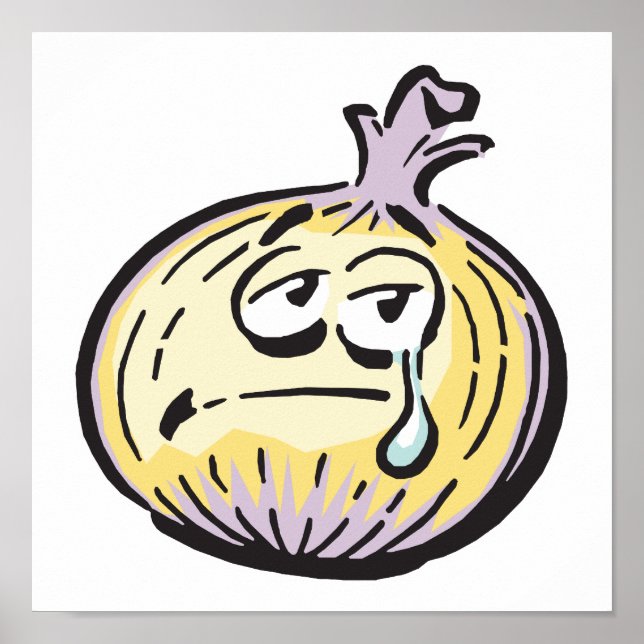 funny crying onion poster (Front)