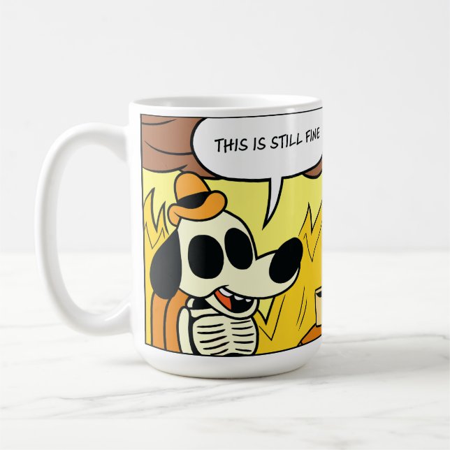 Funny crypto dog , This is Still fine . Coffee Mug (Left)
