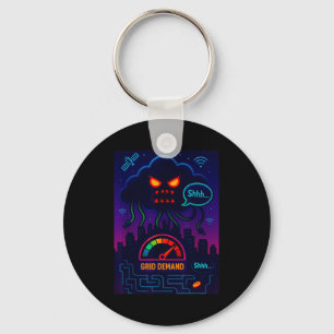 Funny Crypto Energy Environmental Satire Gift Keychain