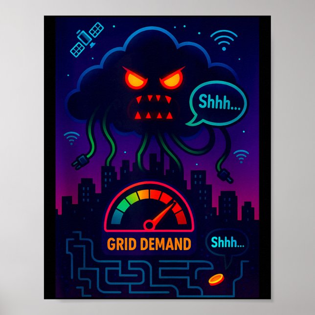 Funny Crypto Energy Environmental Satire Gift Tank Poster (Front)