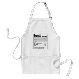 Funny Cuban Nutrition Fact Apron
