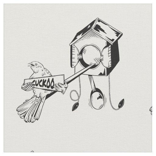Funny Cuckoo Clock Fabric