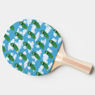 Funny Cucumber Pickles Food Humor Fantasy Ping Pong Paddle