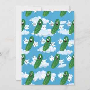 Funny Cucumber Pickles Food Humor Fantasy Thank You Card