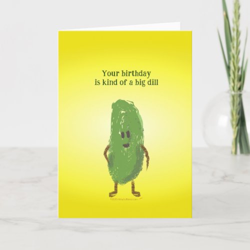 Funny Cucumber Pun Birthday for Gardener or Vegan Card