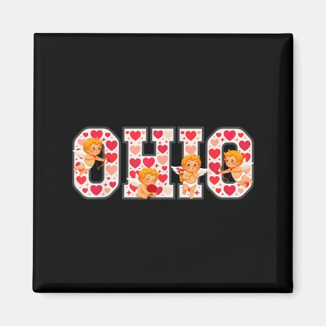 Funny Cud Ohio Midwestern Party O-h-i-o In Valenti Magnet (Front)