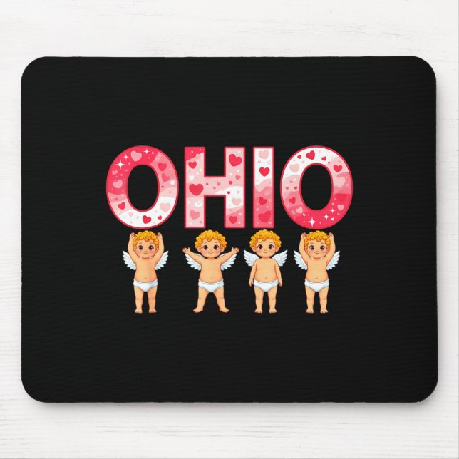 Funny Cud Ohio Midwestern Party O-h-i-o In Valenti Mouse Pad (Front)