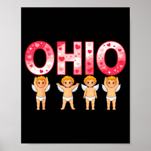 Funny Cud Ohio Midwestern Party O-h-i-o In Valenti Poster