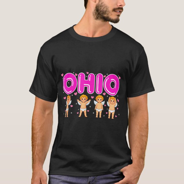Funny Cud Ohio Midwestern Party O-h-i-o In Valenti T-Shirt (Front)