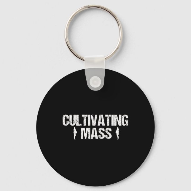 Funny Cultivating M Bodybuilding Lifting Workout  Keychain (Front)