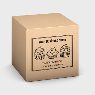 Funny Cupcake, Baking Custom Business, Large Rubber Stamp