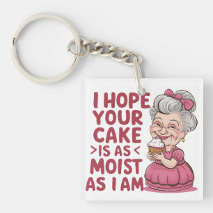 Funny Cupcake Baking Grandma Quotes Cupcake Lover Keychain