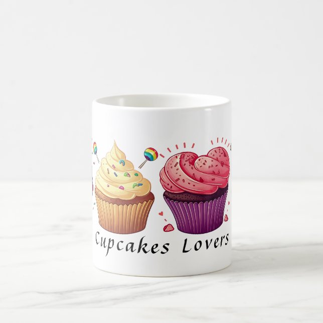 Funny Cupcakes (Personalized) Coffee Mug (Center)