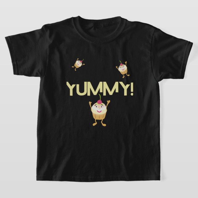 Funny cupcakes  T-Shirt (Laydown)