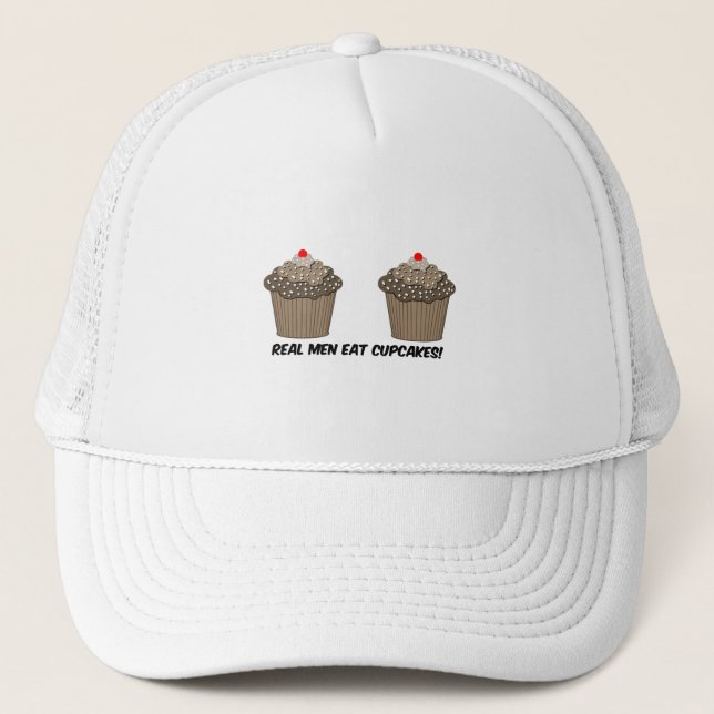 funny cupcakes trucker hat (Front)