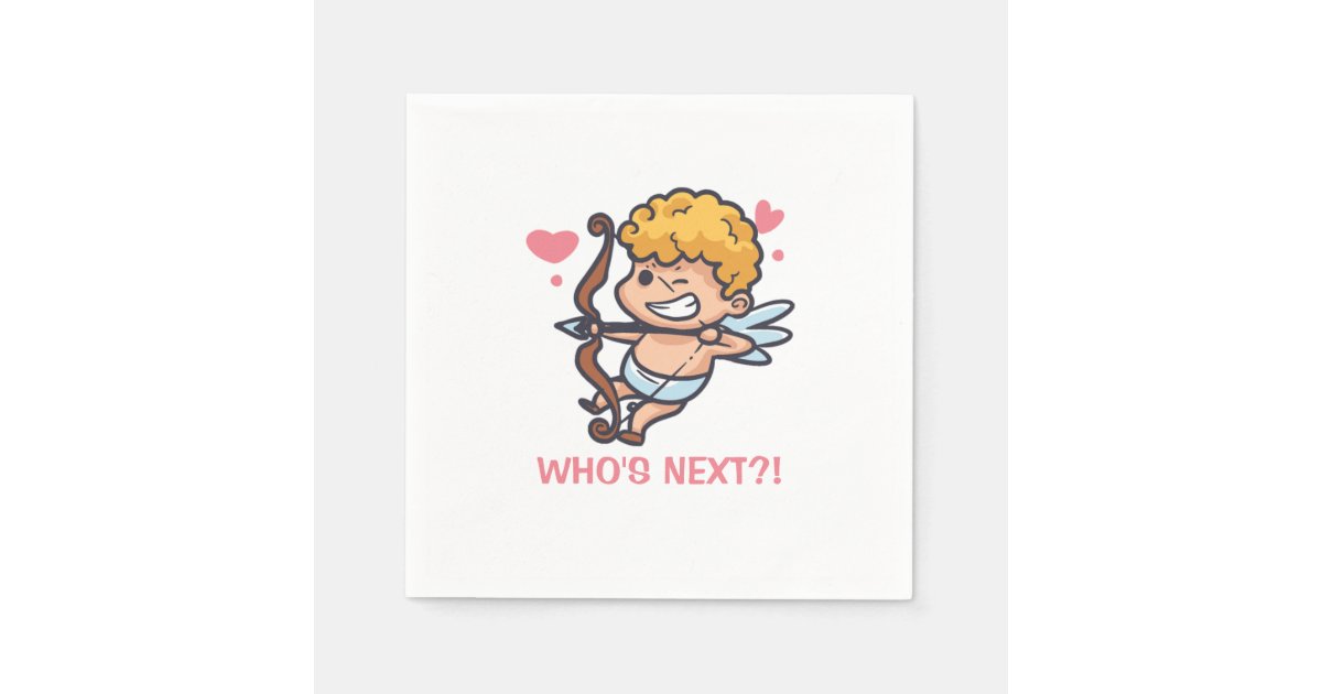 Funny Cupid Valentine's Day Napkin Zazzle