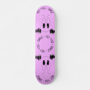 Funny Curiosity Eyes - Smile - Add Your Text/Color Skateboard