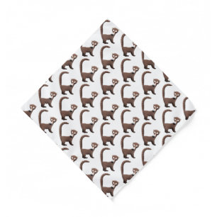Funny curious coatimundi cartoon illustration bandana
