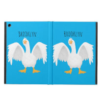 Funny curious domestic goose cartoon illustration case for iPad air