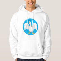 Funny curious domestic goose cartoon illustration
