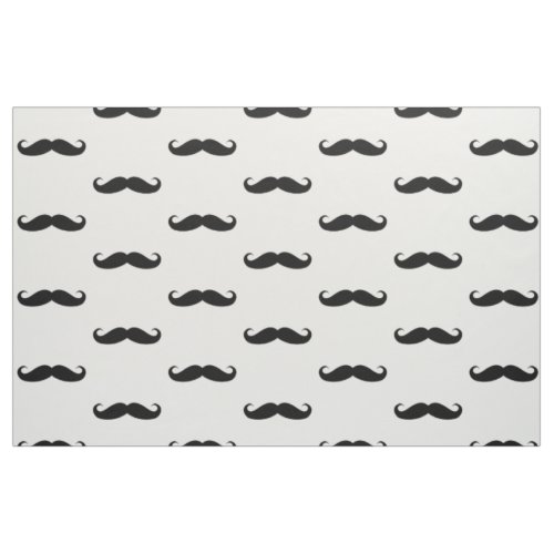 Funny Curled Black Mustache Fabric
