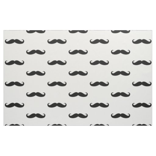 Funny Curled Black Mustache Fabric