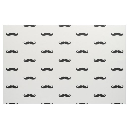 Funny Curled Black Mustache Fabric