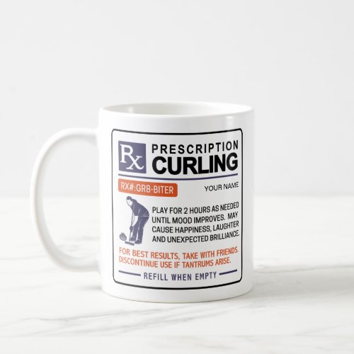 Funny Curling Mug Prescription Design