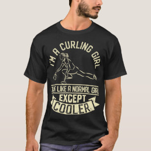 Funny curling winter sports girls T-Shirt