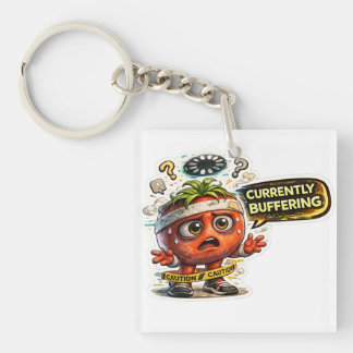 Funny Currently Buffering T-Shirt | Retro Sarcasti Keychain