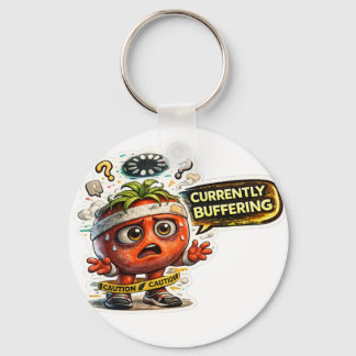 Funny Currently Buffering T-Shirt | Retro Sarcasti Keychain