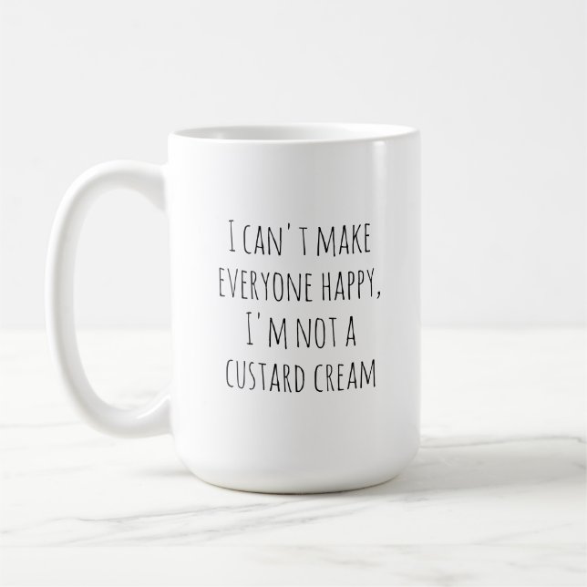 Funny Custard Cream Coffee Mug (Left)