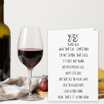 Funny Custom Age Older Adult Birthday Card<br><div class="desc">This funny birthday card is perfect for older adults who aren't age sensitive and will see the humor in this cute card. Easily customize the age and other text by clicking "Personalize this Template". The inside of the card features an image of a wine bottle and glass of red wine...</div>