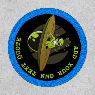 Funny Custom Alien UFO Flying Saucer Crash Patch