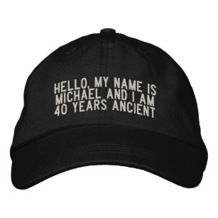 Funny Custom Any Year 40th Milestone Birthday Hat