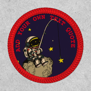 Funny Custom Astronaut Fishing Stars in Space Patch