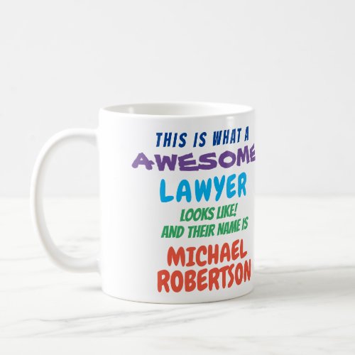 Funny Custom Awesome Lawyer Gift Mug