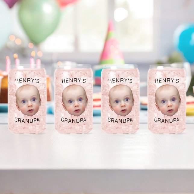Funny Custom Baby Face  Can Glass (Insitu (Birthday))