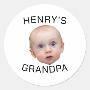Funny Custom Baby Face Classic Round Sticker