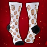 Funny Custom Baby Face Photo Face 3 Photos Socks<br><div class="desc">Funny Custom Baby Face Photo Face 3 Photos Socks, Replace the face with your favorite photo (make sure to crop as much to the face as possible and use an app to remove the background) and personalize this funny Socks with your kid, husband, pet or boyfriend on it! Also a...</div>